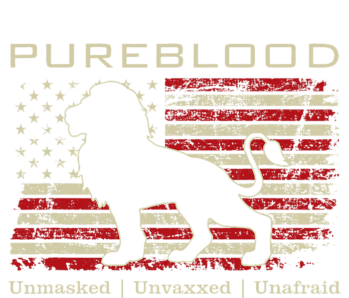 Pureblood Movement Pureblood Medical Freedom Lion Usa Flag Drawstring Bag