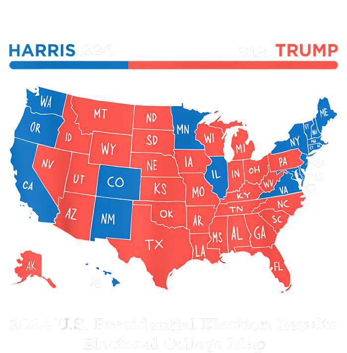 2024 U.S Presidential Election Results College Map Dry Zone Grid Polo