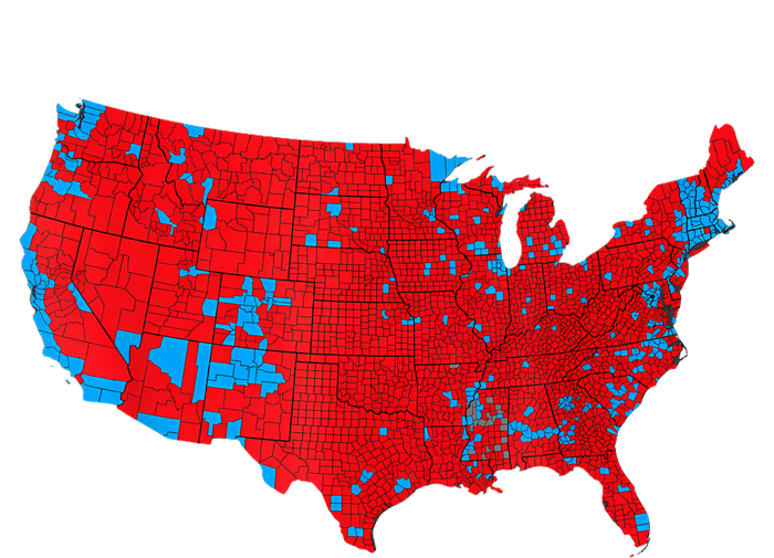 Red Wave Map Of Usa In The 2024 Presidential Election Maga T-Shirt