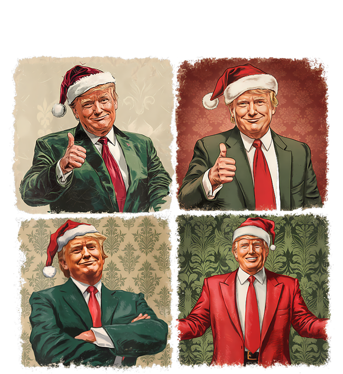 Boho Merry Christmas Trump Happy Holidays 2024 Trump Toddler Long Sleeve Shirt