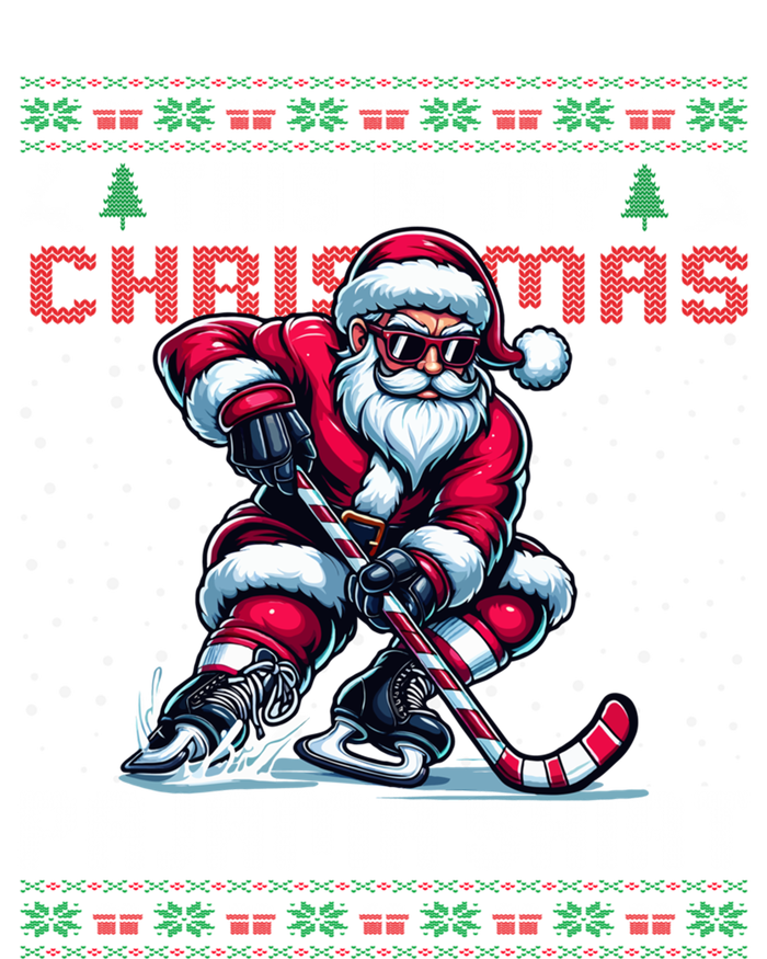 This Is My Christmas Pajama Hockey Ugly Christmas Cute Gift Women's V-Neck T-Shirt