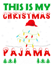 This Is My Christmas Pajama Ice Hockey Santa Hat Xmas Lights Gift Valucap Bio-Washed Visor