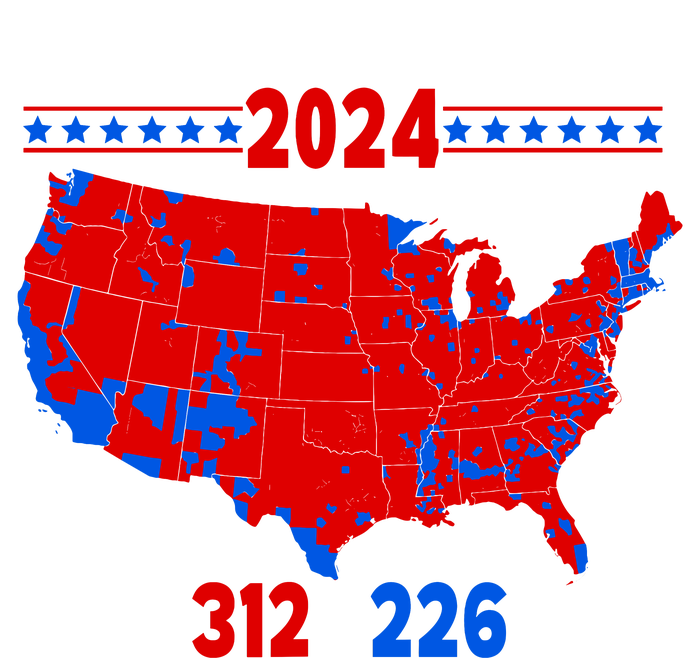 2024 Electoral Map Trump 312 Red 2024 Election Results Map Women’s Perfect Tri Rocker Tank