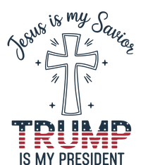 Jesus Is My Savior Trump Is My President Flat Bill Trucker Hat