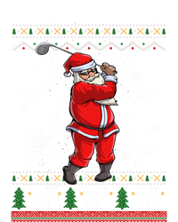 Ugly Christmas Santa Golfer Golfing Xmas Golf Lover Player Gift Zip Tote Bag