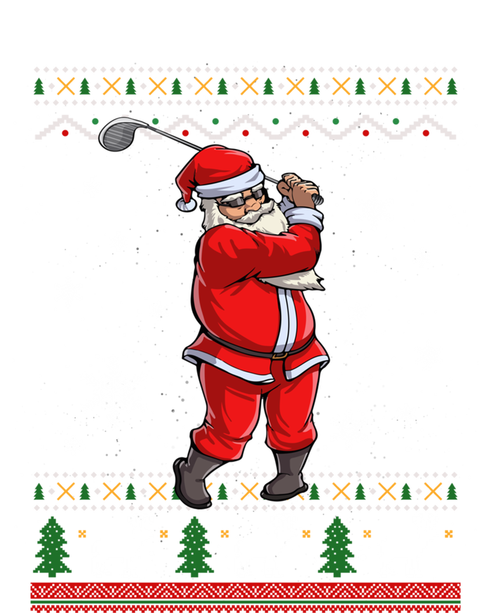 Ugly Christmas Santa Golfer Golfing Xmas Golf Lover Player Gift Zip Tote Bag