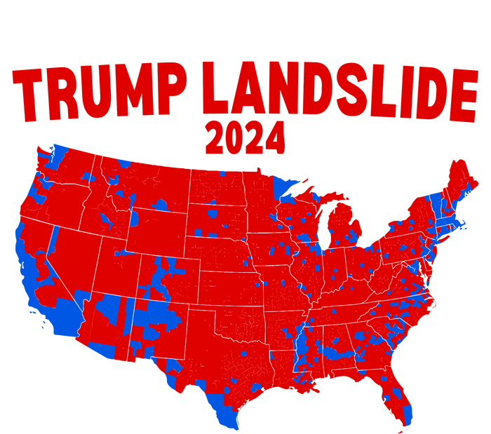 2024 Electoral Map Trump Landslide Red Election Map T-Shirt