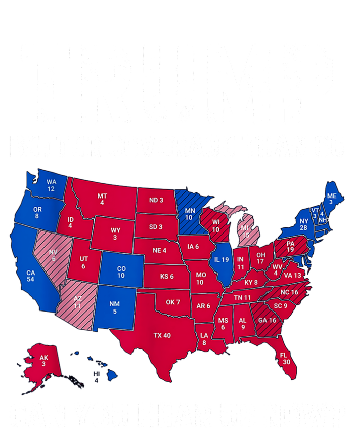 Trump Better Coverage Than 5g Can You Hear Us Now Women's Knotted Racerback Tank