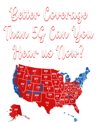 Trump Better Coverage Than 5g Can You Hear Us Now? Red Map Women's Tri-Blend 3/4-Sleeve Raglan Shirt