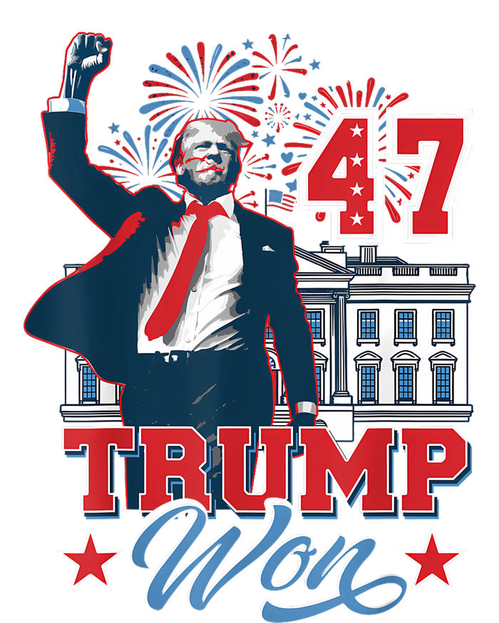 Trump Won Again 2024 Election President 47 Th American Flag Grommeted Golf Towel