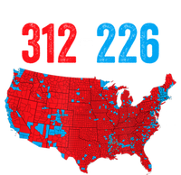 Cool Accurate Map Of 2024 Election Funny Election 312 Vs 226 T-Shirt