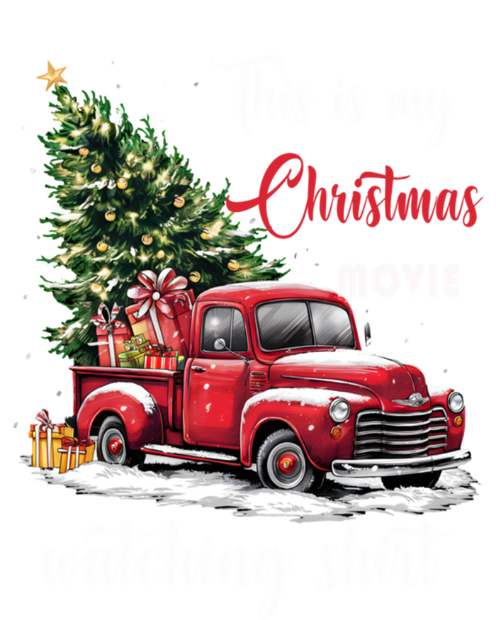 Retro Red Truck Xmas This Is My Christmas Movie Watching Gift USA-Made Snowflake Beanie