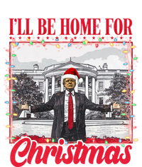 ILl Be Home For Christmas Santa Funny Trump Xmas Women's Flannel Pajama Set