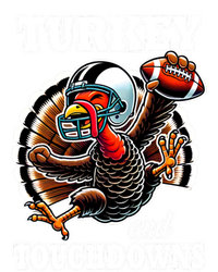 Turkey And Touchdowns Funny Football Thanksgiving Gift T-Shirt