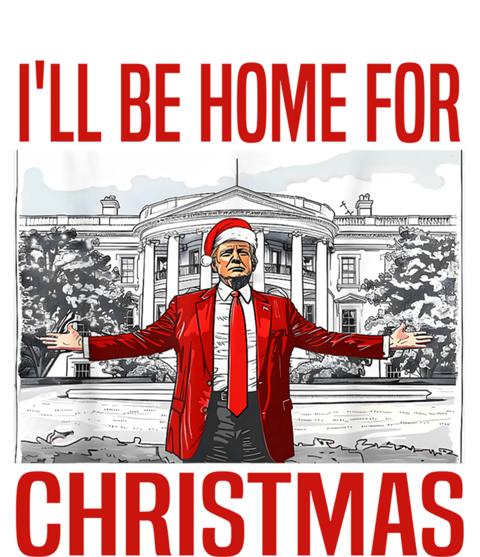 ILl Be Home For Christmas Xmas Trump Pajamas Holiday Santa Full Zip Hoodie