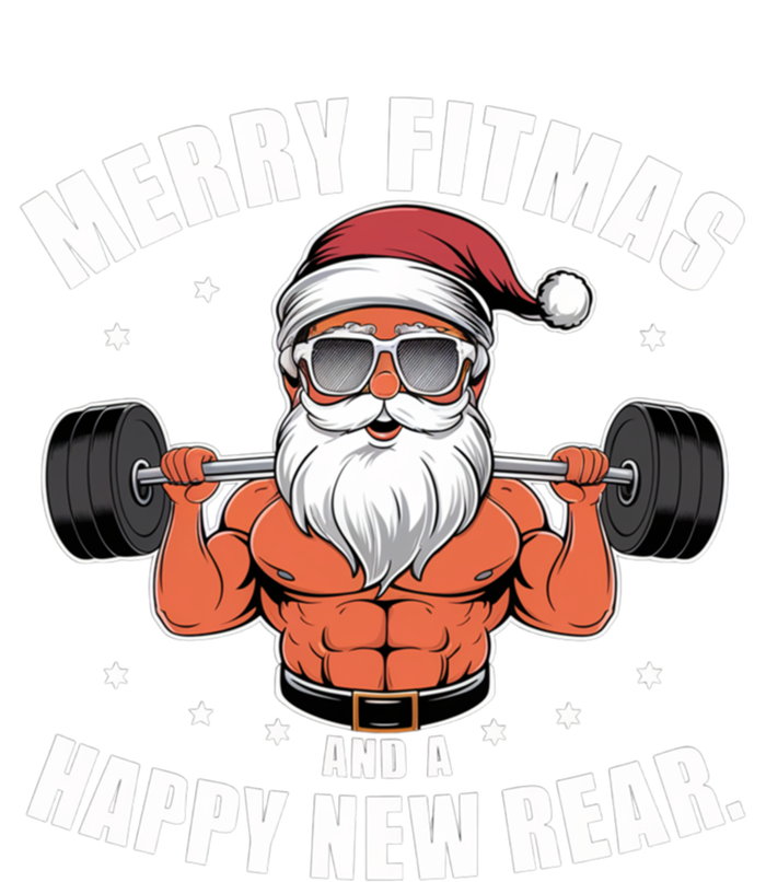 Merry Fitness Happy New Rear Workout Christmas Fitness Gym T-Shirt