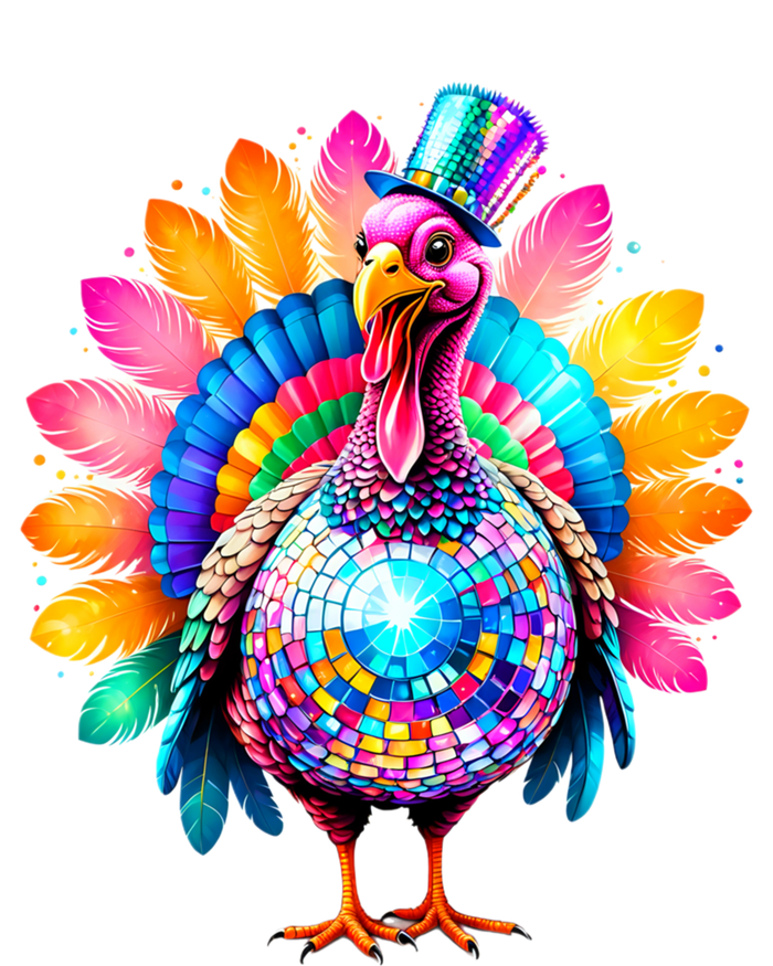 Disco Turkey Funny Thanksgiving Food Leftovers Humor Cute Gift Coaster