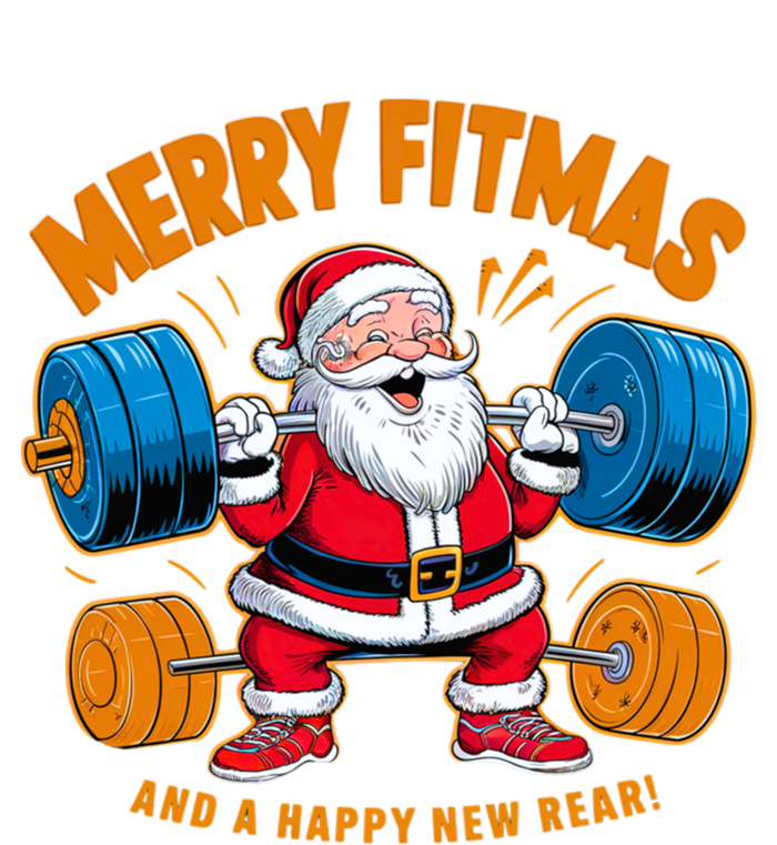 Merry Fitness Happy New Rear Workout Christmas Fitness Gym Softstyle CVC T-Shirt