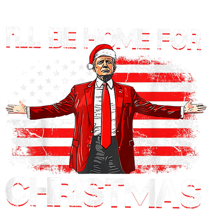 Trump 2024 Ill Be Home For Christmas Funny Trump Xmas 2024 Long Sleeve Pajama Set