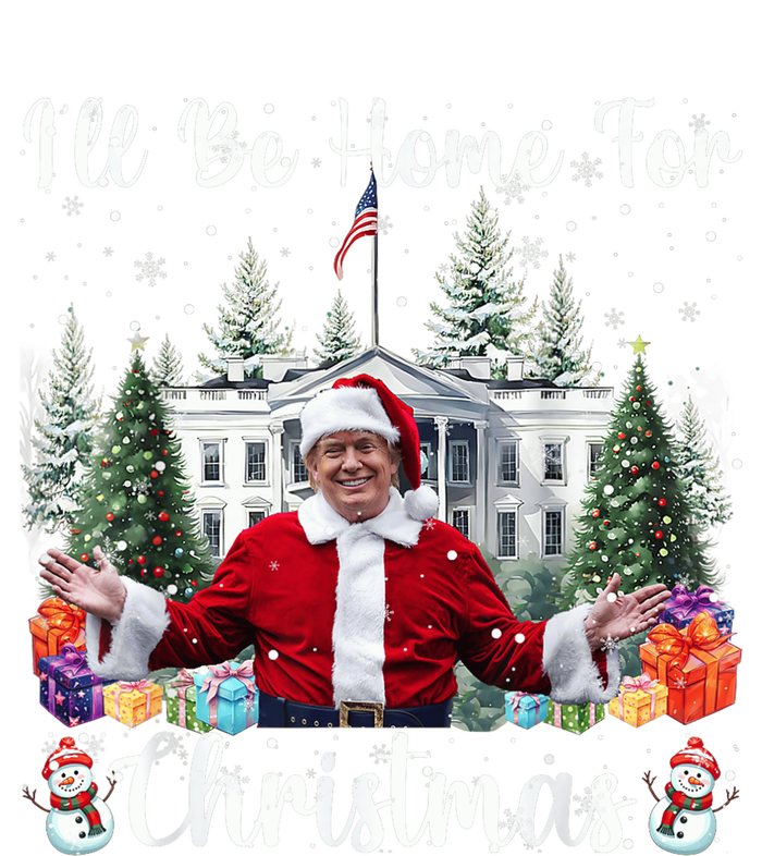 Ill Be Home For Christmas Funny Santa Claus Trump 2024 T-Shirt