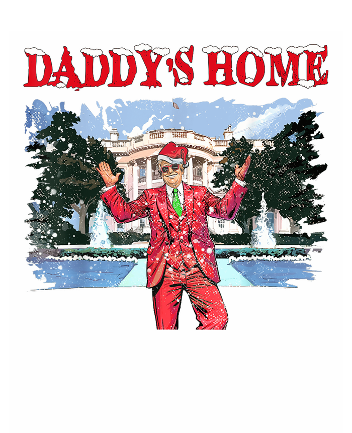 Trump Girl Christmas 2024 Daddys Home Women's Racerback Cropped Tank