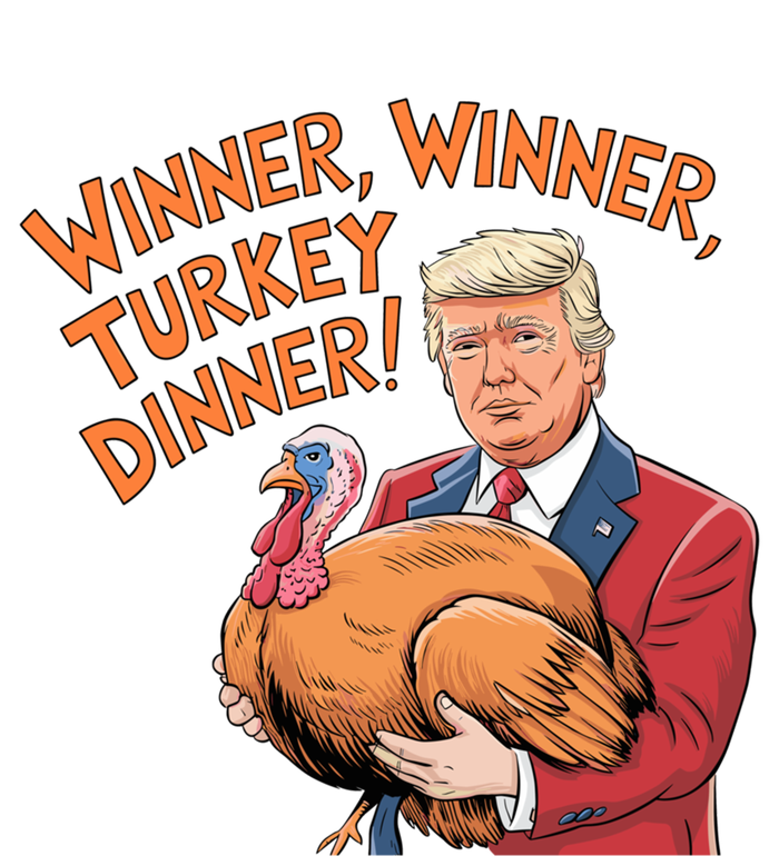 Funny Trump Winner Winner Turkey Dinner Thanksgiving Cute Gift Pom Pom 12in Knit Beanie