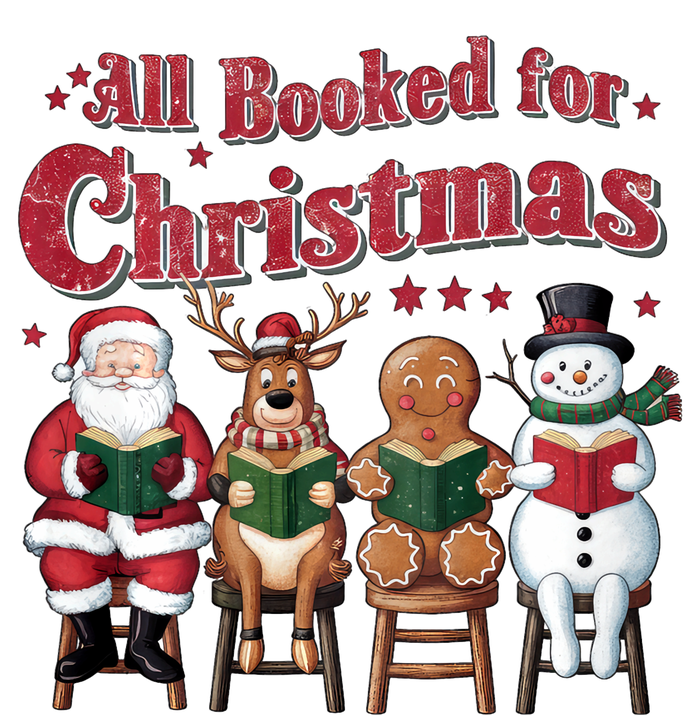 Vintage All Booked For Christmas Book Lover Library Teachers T-Shirt