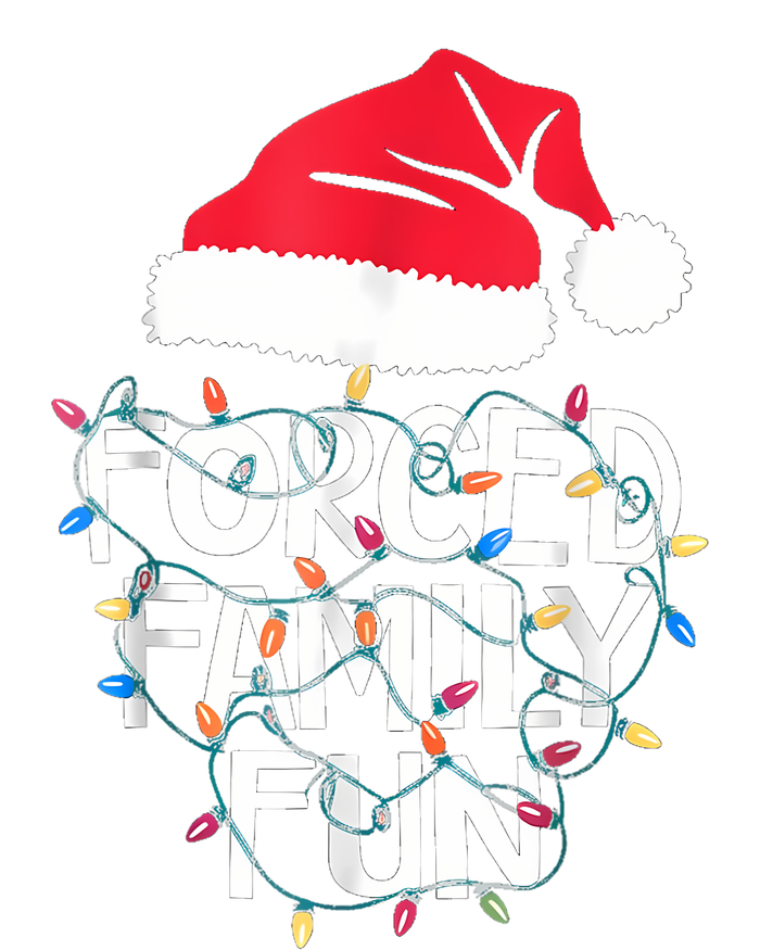 Forced Family Fun Sarcastic Christmas Funny Flat Bill Trucker Hat