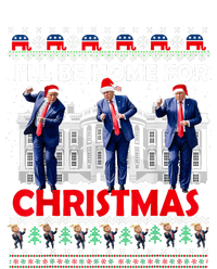 ILl Be Home For Christmas Santa Funny Trump Xmas Pajamas Dry Zone Grid Polo