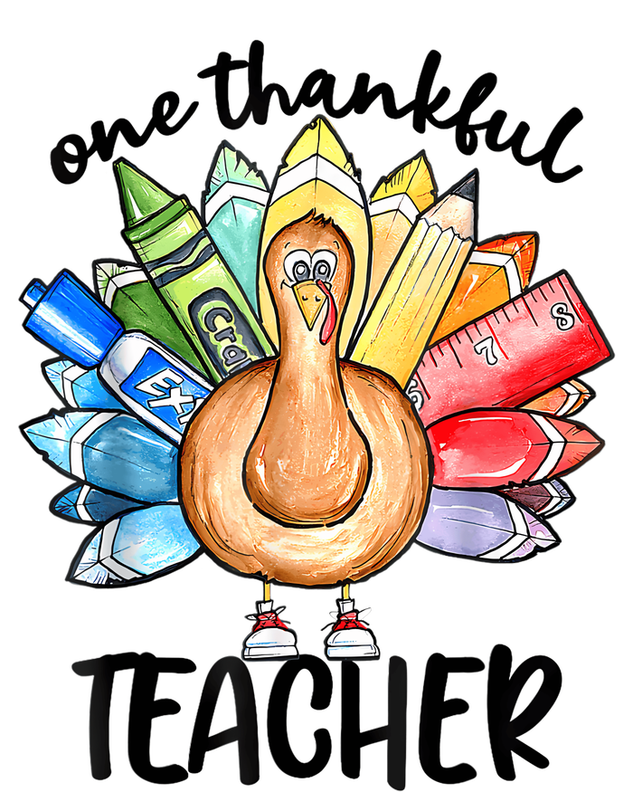 One Thankful Teacher Thanksgiving Turkey Cute Pencil Ceramic Star Ornament