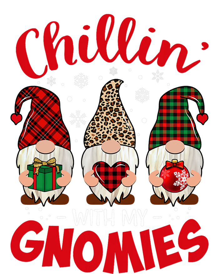 Chillin With My Gnomie Leopard Women Christmas Gnome Buffalo T-Shirt