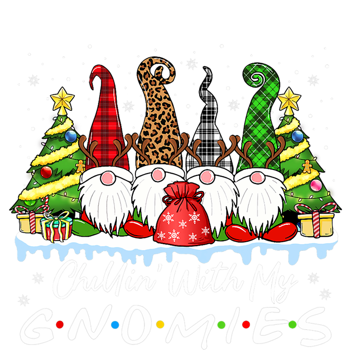 Chillin With My Gnomies Funny Christmas Family Friend Gnomes T-Shirt