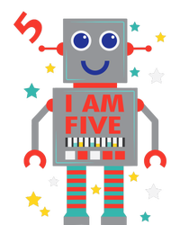 I Am Five Robot Funny Robotics 5 Year Old Birthday Party T-Shirt