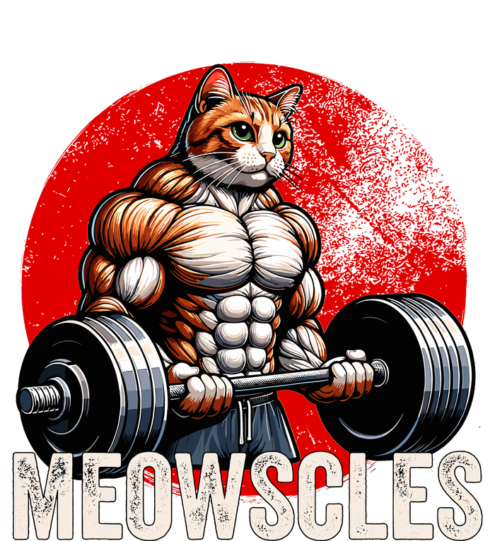 Funny Cat Meowscles Gym Weightlifting Cats Lovers Boy T-Shirt