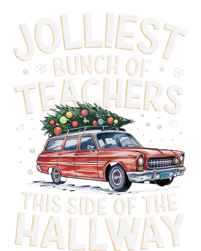 Xmas Jolliest Bunch Of Teachers This Side Of The Hallway Yupoong Adult 5-Panel Trucker Hat