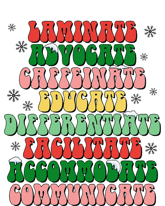 Sped Teacher Christmas Sped Laminate Advocate Caffeinate T-Shirt