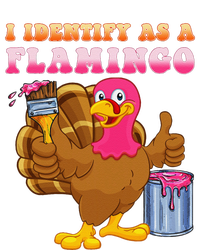 I Identify As A Flamingo Turkey Funny Thanksgiving Softstyle Adult Sport Polo