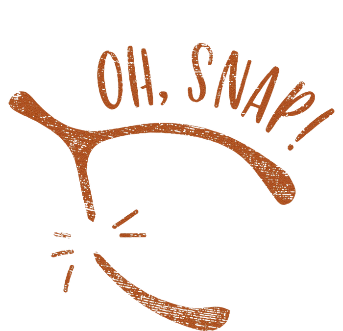 Oh Snap! Funny Turkey Day Print Wishbone Happy Thanksgiving T-Shirt