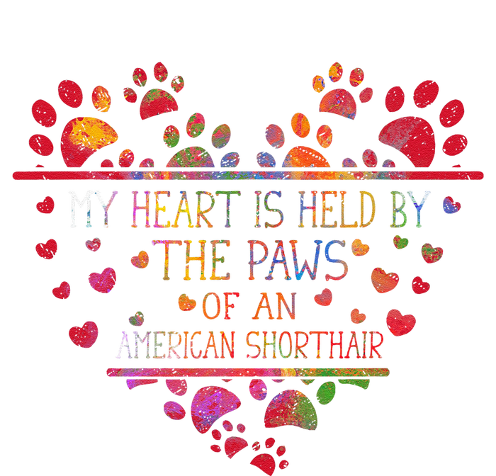 My Heart Is Held By The Paws Of An American Shorthair Cat T-Shirt