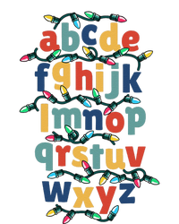 Kindergarten Teacher Christmas Lights Abc Christmas Alphabet T-Shirt