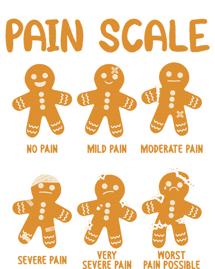 Nurse Christmas Pain Scale Assessment Rn Er Gingerbread Man T-Shirt