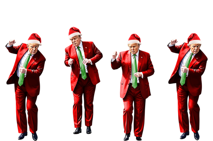 Funny Trump Dance Santa Claus Christmas Xmas Pajamas Holiday Meaningful Gift Poster