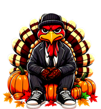 Gangster Thug Thanksgiving Turkey Unhappy Angry Turkey Funny Gift T-Shirt