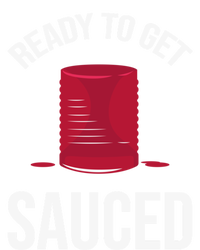 Ready To Get Sauced Funny Cranberry Sauce Thanksgiving Food Gift V-Neck T-Shirt