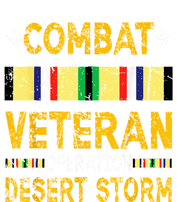 Combat Desert Storm Veteran Persian War Service Ribbon Womens CVC Long Sleeve Shirt