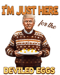 Funny Trump Thanksgiving IM Just Here For The Deviled Eggs Yupoong Adult 5-Panel Trucker Hat