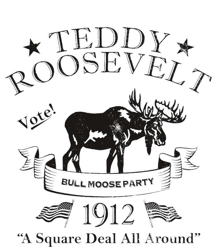 Bull Moose Party Vintage Teddy Roosevelt Campaign Political Toddler Zip Fleece Hoodie