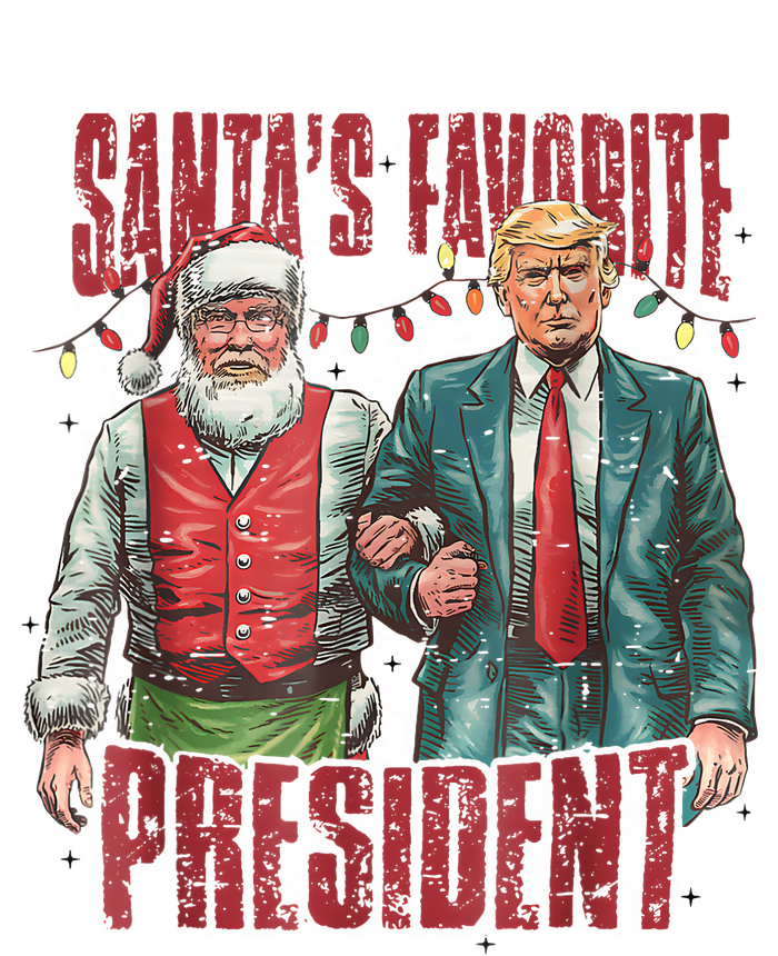 Santas Favorite President Trump Ill Be Home For Christmas V-Neck T-Shirt