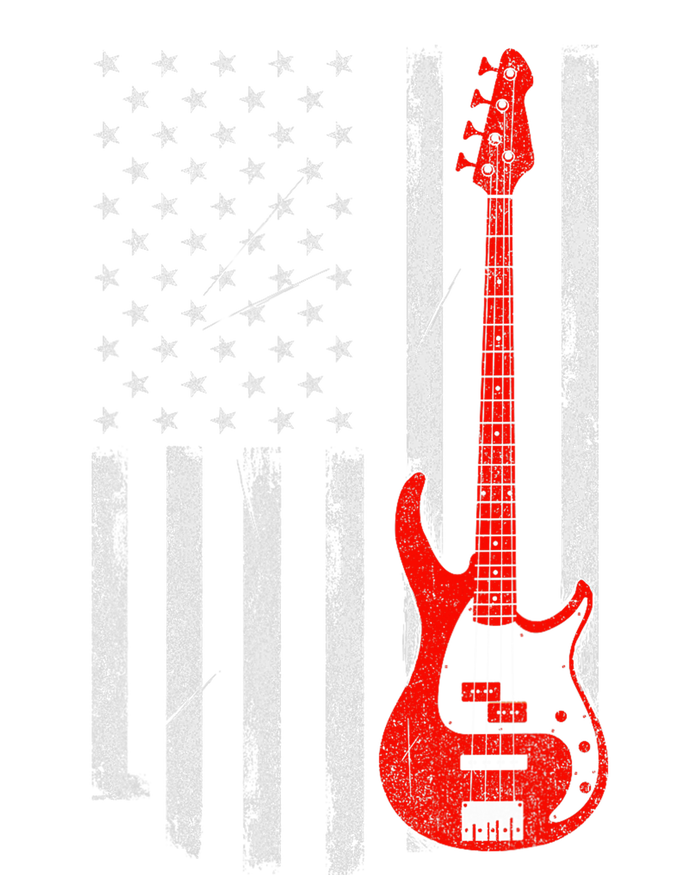 Bassist Usa American Flag Bass Guitar Player Musician Long Sleeve Pajama Set