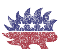 Distressed Libertarian Porcupine Cool Stylized Freedom T-Shirt